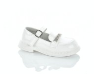 Роскошные белые лоферы девочкам