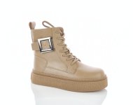 Темно бежевые высокие ботинки зимние Clibee девочкам