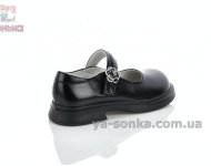 Черные туфли Мэри Джейн для девочек с регулируемыми ремешками
