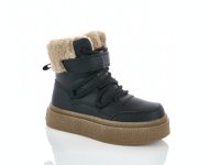 Детские зимние ботинки Clibee черного цвета для девочки