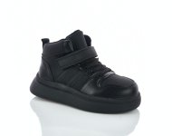 Черные детские хайтопы утепленные флисом Apawwa