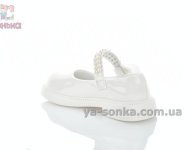 Белые туфли с жемчужинами для девочки