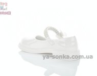 Белые праздничные туфли с жемчугом для девочки