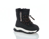 Сапожки дутики Apawwa черного цвета малышам