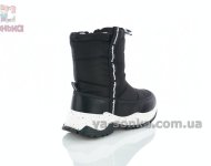 Сапожки теплые зимние черного цвета детям Apawwa