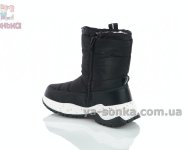 Сапожки теплые зимние черного цвета детям Apawwa