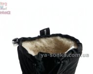 Сапожки теплые зимние черного цвета детям Apawwa