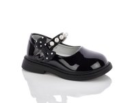 Черные туфли Clibee с жемчугом для девочек