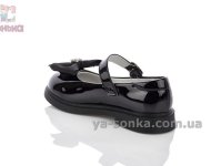 Черные туфли с бантом  для девочки