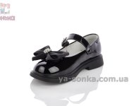 Черные туфли с бантом  для девочки