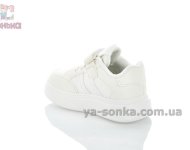 Белые детские кроссовки на липучке