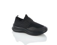 Детские кроссовки без шнурков черного цвета