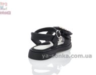 Сандалии черные с бантиком для девочек