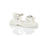 Сандалии белые с бантиком для девочек