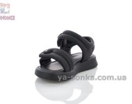 Мягкие черные сандалии девочкам