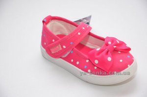 Текстильні мокасини для дівчинки