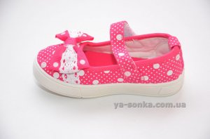Текстильные мокасины для девочки