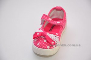 Текстильные мокасины для девочки