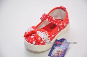 Текстильные мокасины для девочки