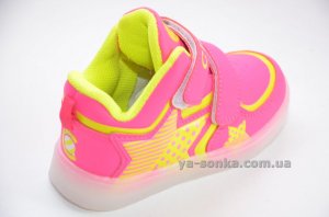 Ботинки- кроссовки для девочек с подсветкой