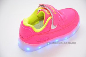 Кроссовки для девочек c LED подсветкой USB зарядкой