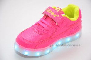 Кроссовки для девочек c LED подсветкой USB зарядкой