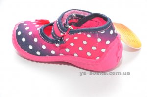 Текстильні мокасини для дівчинки