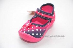 Текстильні мокасини для дівчинки