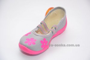 Текстильні мокасини для дівчинки