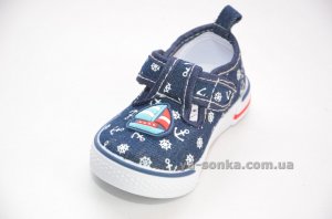 Текстильные кеды-мокасины для мальчика