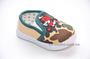 Текстильные мокасины для мальчика