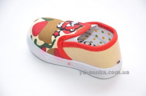 Текстильные мокасины для мальчика