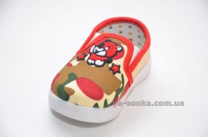 Текстильные мокасины для мальчика