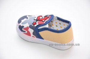 Текстильные мокасины для мальчика