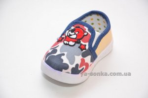 Текстильные мокасины для мальчика