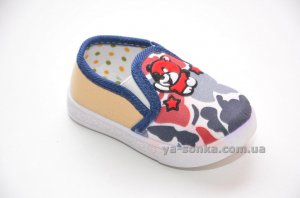 Текстильные мокасины для мальчика