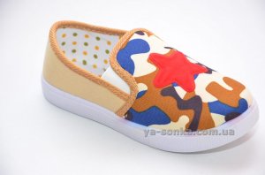 Текстильные мокасины для мальчика