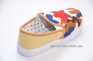 Текстильные мокасины для мальчика