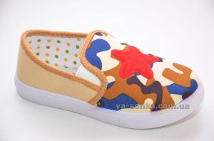 Текстильные мокасины для мальчика