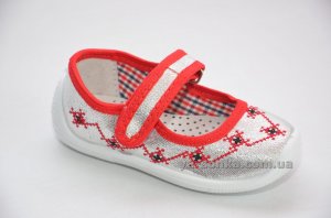 Текстильні мокасини для дівчинки