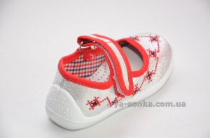 Текстильні мокасини для дівчинки