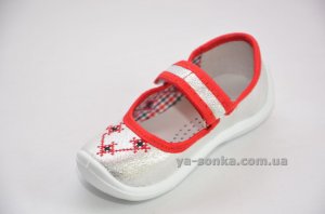 Текстильні мокасини для дівчинки