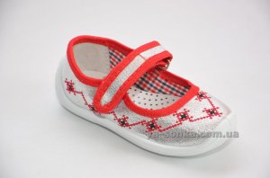 Текстильні мокасини для дівчинки