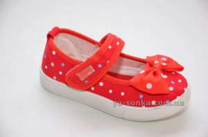 Текстильные мокасины для девочки