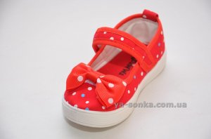 Текстильные мокасины для девочки