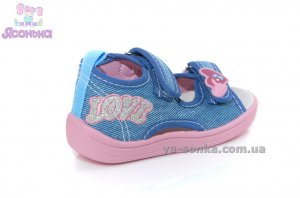 Текстильные босоножки для девочки