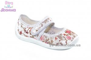 Текстильные мокасины для девочки