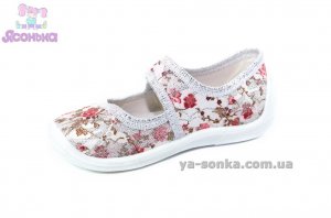 Текстильные мокасины для девочки