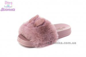 Хутрові шльопанці "Вушка" дівчатам.