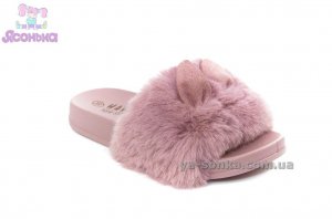 Хутрові шльопанці "Вушка" дівчатам.